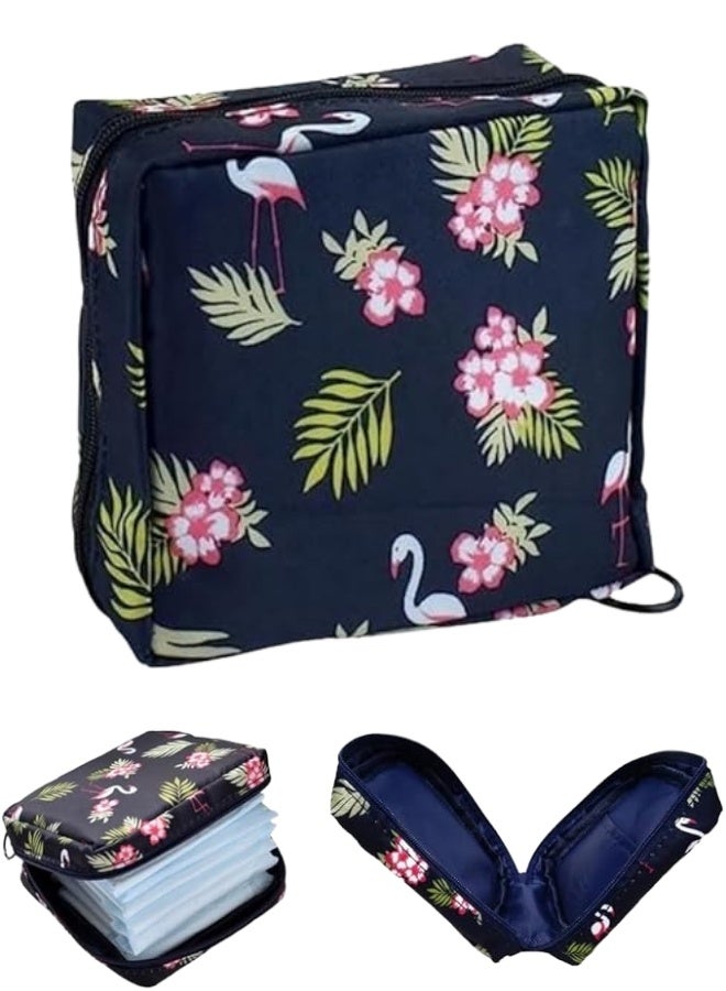 شنطة تخزين الفوط الصحية المحمولة للنساء والفتيات المراهقات – حقيبة بسحاب لحمل الفوط الصحية، مجموعة أول فترة، حقيبة متعددة الاستخدام للفوط الصحية، السفر، المدرسة، المكتب، الإكسسوارات، المكياج والمفاتيح – صغيرة، قابلة لإعادة الاستخدام، وخفيفة الوزن - Image 1